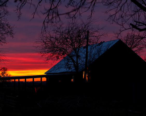 Old Barn at Sunset