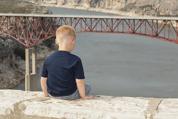 PeePaw and  Tyler at the Pecos River
